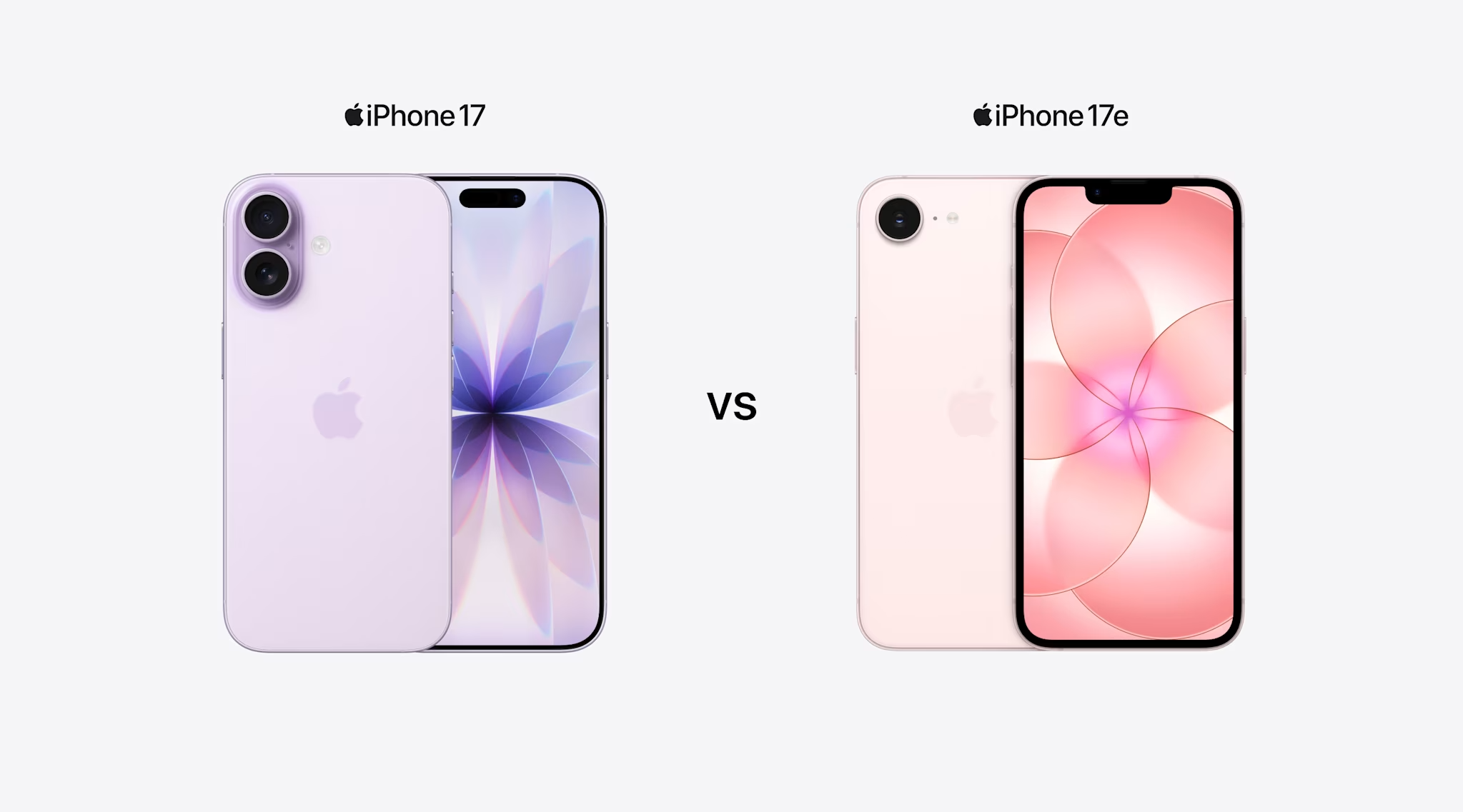iPhone 17e compared to iPhone 17
